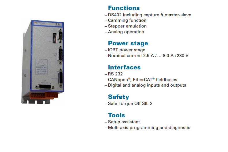 瑞士瑞諾Infranor緊湊型交流伺服驅動器 PAC系列 瑞士瑞諾Infranor緊湊型交流伺服驅動器 PAC系列